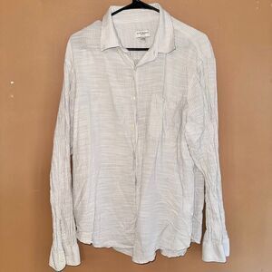 Club Monaco Men's Light Viscose Cotton Long Sleeve Button Down Summer Shirt XL